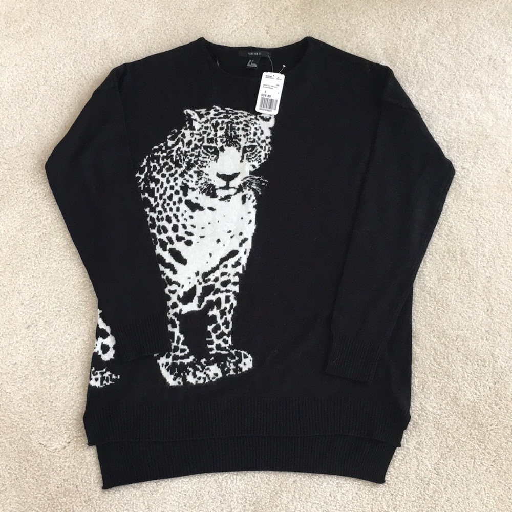 Forever 21 Leopard Sweater